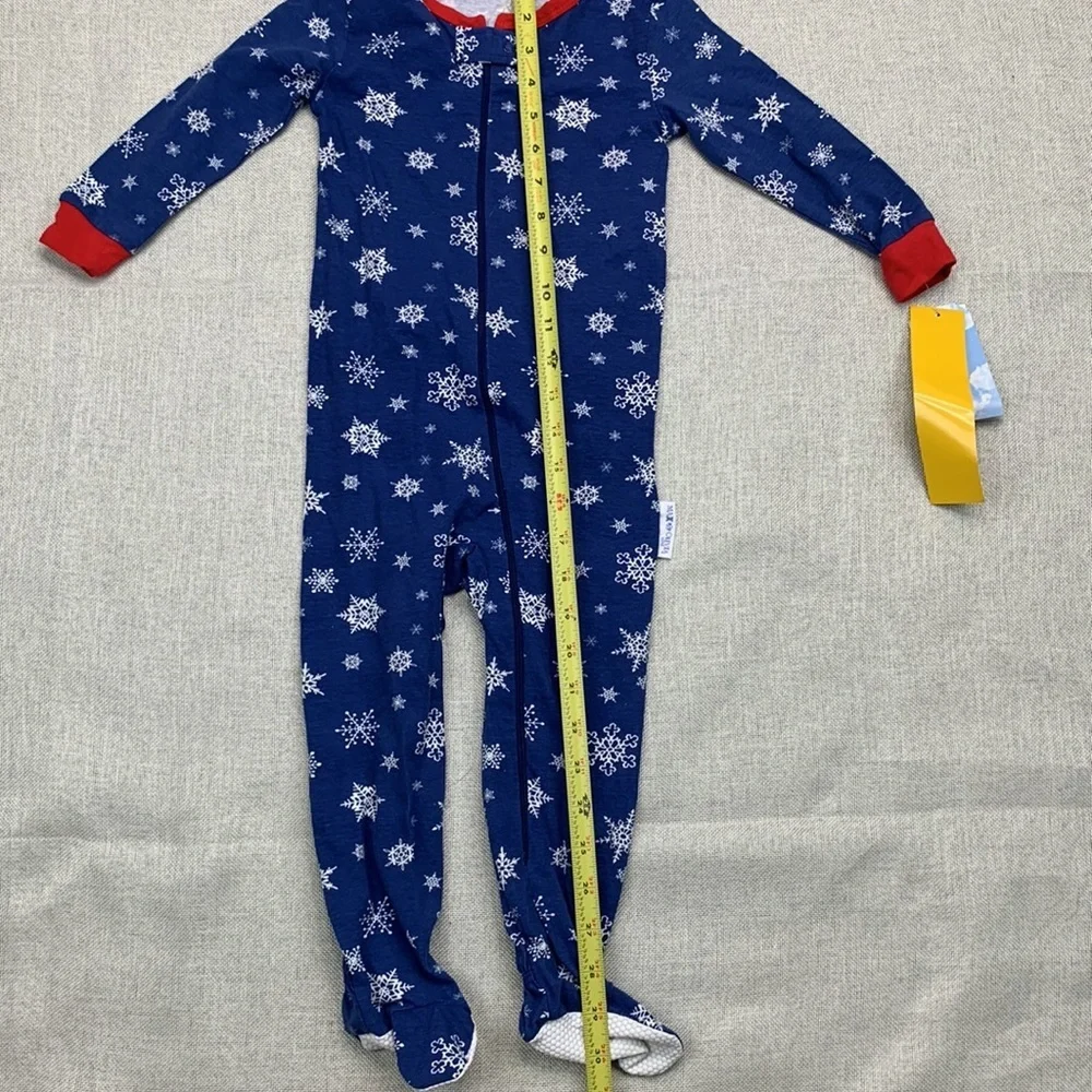 MAX & OLIVIA Baby Boys Gripper Soles Easy Opening Front Zipper Onesie Size 24M